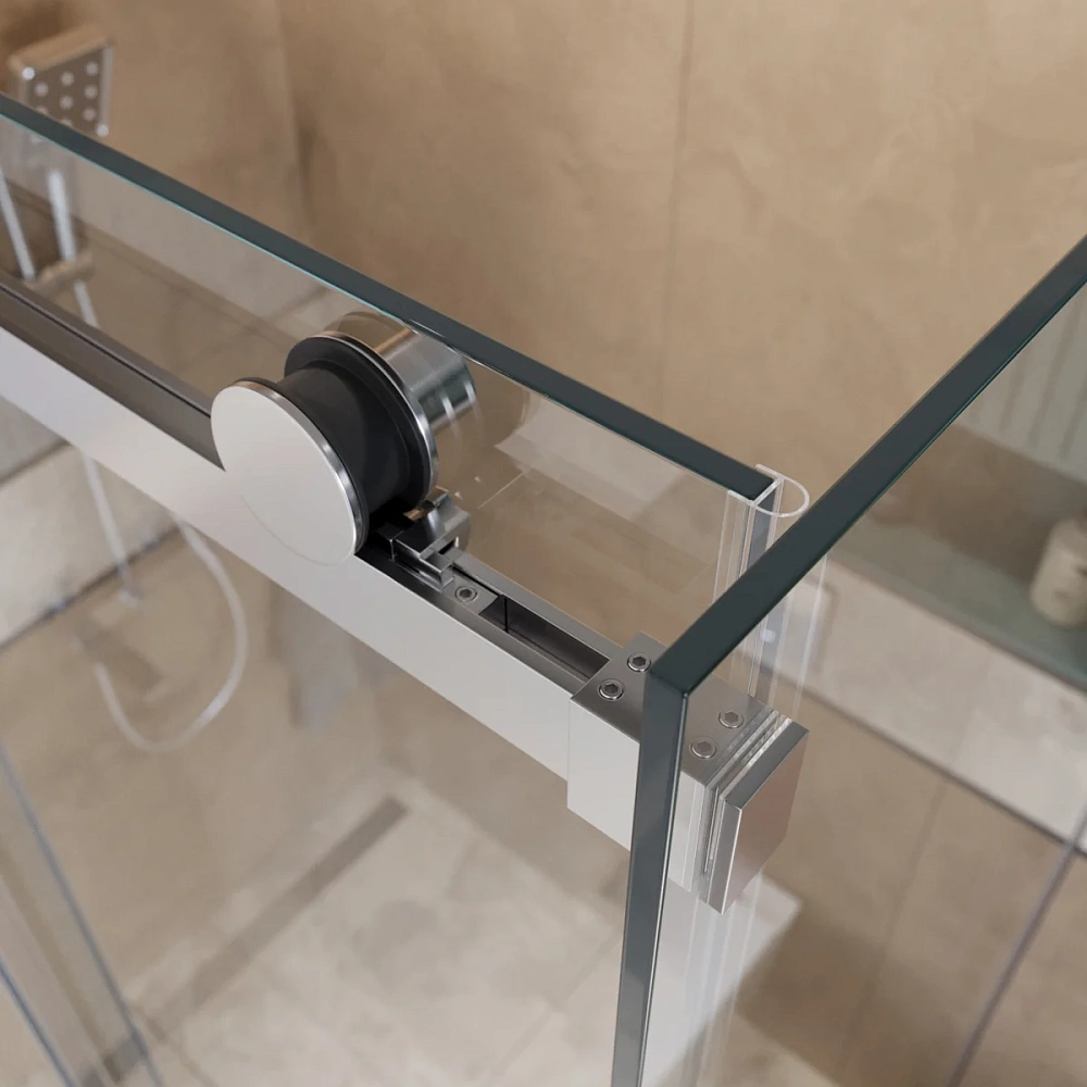 Душевой уголок BelBagno SOFT_CLOSE-2-AH-1-150/80-C-Cr 150x80 см, профиль хром, стекло прозрачное — Изображение 10