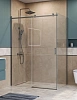 Душевой уголок BelBagno SOFT_CLOSE-2-AH-1-150/80-C-GM 150x80 см, профиль оружейная сталь, стекло прозрачное