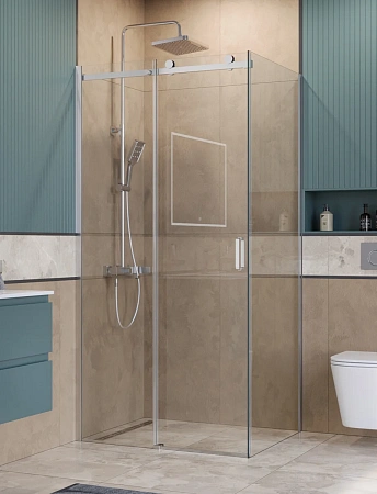 Душевой уголок BelBagno SOFT_CLOSE-2-AH-1-100/80-C-Cr 100x80 см, профиль хром, стекло прозрачное Душевой уголок BelBagno SOFT_CLOSE-2-AH-1-100/80-C-Cr 100x80 см, профиль хром, стекло прозрачное