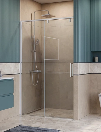 Душевая дверь BelBagno SOFT_CLOSE-1-BF-1-130-C-Cr 130 см, профиль хром, стекло прозрачное