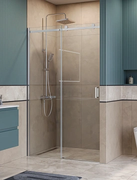 Душевая дверь BelBagno SOFT_CLOSE-2-BF-1-120-C-Cr 120 см, профиль хром, стекло прозрачное