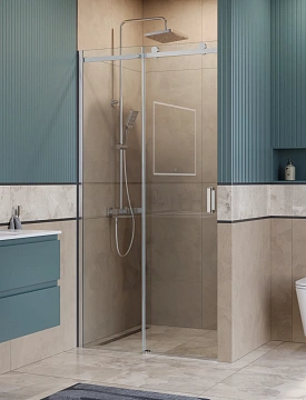 Душевая дверь BelBagno SOFT_CLOSE-2-BF-1-110-C-Cr 110 см, профиль хром, стекло прозрачное