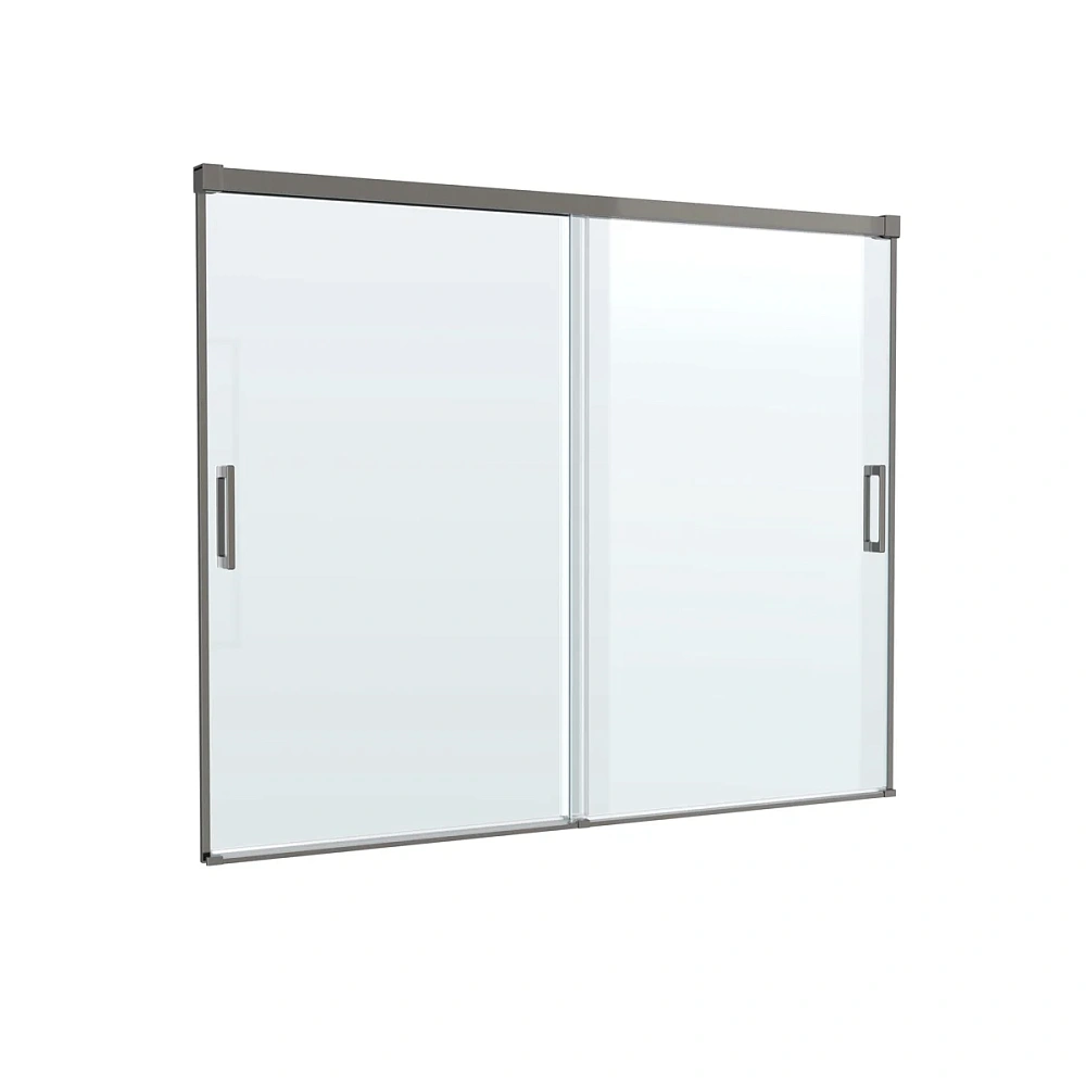 Шторка на ванну CEZARES TANDEM-SOFT-VF-2-180/145-C-GM-IV цвет профиля оружейная сталь стекло прозрачное — Изображение 7
