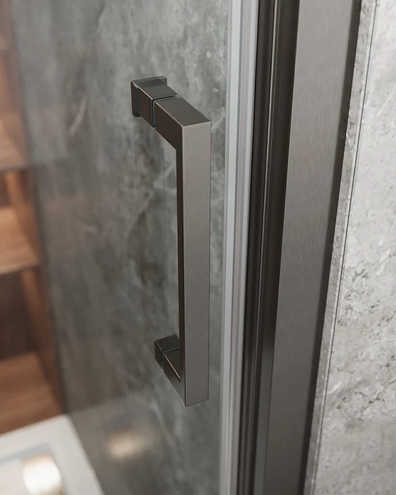 Душевой уголок CEZARES MOLVENO-AF-31-90-C-GM-IV цвет профиля оружейная сталь стекло прозрачное 900x900 мм — Изображение 3