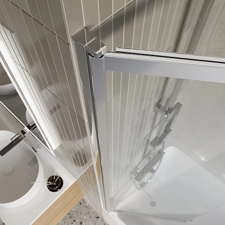 Шторка на ванну BelBagno LUCE-VF-11-90/145-C-Cr Шторка на ванну BelBagno LUCE-VF-11-90/145-C-Cr