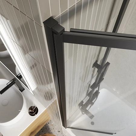 Шторка на ванну BelBagno LUCE-VF-11-100/145-C-NERO Шторка на ванну BelBagno LUCE-VF-11-100/145-C-NERO