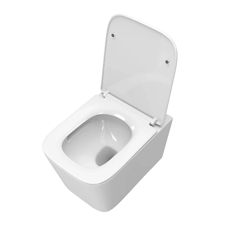 Унитаз подвесной BelBagno DUE-TOR BB5171CH-TOR/SC безободковый c сиденьем Унитаз подвесной BelBagno DUE-TOR BB5171CH-TOR/SC безободковый c сиденьем
