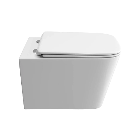 Унитаз подвесной BelBagno DUE-TOR BB5171CH-TOR/SC безободковый c сиденьем Унитаз подвесной BelBagno DUE-TOR BB5171CH-TOR/SC безободковый c сиденьем