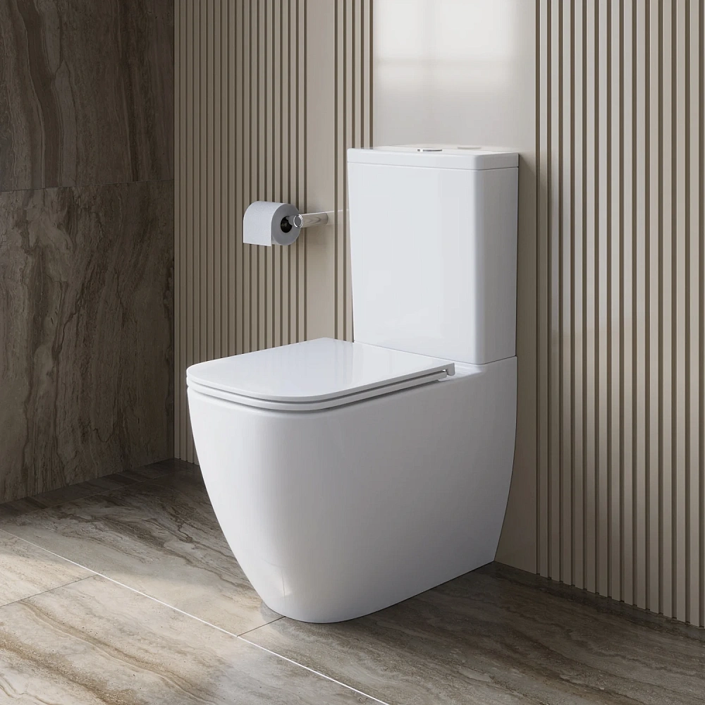 Унитаз напольный BelBagno LUCE-TOR BB2197CP-TOR/SC/BB2197T безободковый с сиденьем — Изображение 8