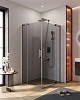Душевой уголок CEZARES SLIDER-AH-2-90/100-100/110-GRIGIO-GM 90-100x100-110см стекло тонированное (графит), профиль оружейная сталь