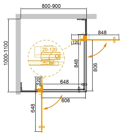 Душевой уголок CEZARES SLIDER-AH-2-80/90-100/110-GRIGIO-GM 80-90x100-110см стекло тонированное (графит), профиль оружейная сталь Душевой уголок CEZARES SLIDER-AH-2-80/90-100/110-GRIGIO-GM 80-90x100-110см стекло тонированное (графит), профиль оружейная сталь