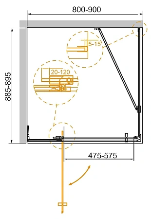 Душевой уголок CEZARES SLIDER-AH-1-90-80/90-GRIGIO-GM 80-90x90см стекло тонированное (графит), профиль оружейная сталь Душевой уголок CEZARES SLIDER-AH-1-90-80/90-GRIGIO-GM 80-90x90см стекло тонированное (графит), профиль оружейная сталь