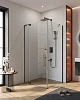 Душевой уголок CEZARES SLIDER-AH-1-90-100/110-C-GM 100-110x90см стекло прозрачное, профиль оружейная сталь Душевой уголок CEZARES SLIDER-AH-1-90-100/110-C-GM 100-110x90см стекло прозрачное, профиль оружейная сталь