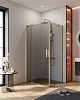 Душевой уголок CEZARES SLIDER-AH-1-100-70/80-GRIGIO-BORO 70-80x100см стекло тонированное (графит), профиль брашированное золото Душевой уголок CEZARES SLIDER-AH-1-100-70/80-GRIGIO-BORO 70-80x100см стекло тонированное (графит), профиль брашированное золото