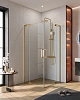 Душевой уголок CEZARES SLIDER-A-2-80/90-C-BORO 80-90x80-90см стекло прозрачное, профиль брашированное золото