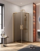 Душевой уголок CEZARES SLIDER-A-2-70/80-BR-BORO 70-80x70-80см стекло тонированное (бронза), профиль брашированное золото Душевой уголок CEZARES SLIDER-A-2-70/80-BR-BORO 70-80x70-80см стекло тонированное (бронза), профиль брашированное золото