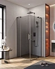 Душевой уголок CEZARES SLIDER-A-2-100/110-GRIGIO-GM 100-110x100-110см стекло тонированное (графит), профиль оружейная сталь Душевой уголок CEZARES SLIDER-A-2-100/110-GRIGIO-GM 100-110x100-110см стекло тонированное (графит), профиль оружейная сталь
