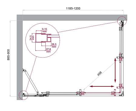 Душевой уголок BelBagno LUCE-AH-21-120/90-C-Cr Душевой уголок BelBagno LUCE-AH-21-120/90-C-Cr