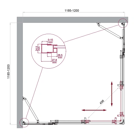 Душевой уголок BelBagno LUCE-A-22-90+30-C-Cr Душевой уголок BelBagno LUCE-A-22-90+30-C-Cr