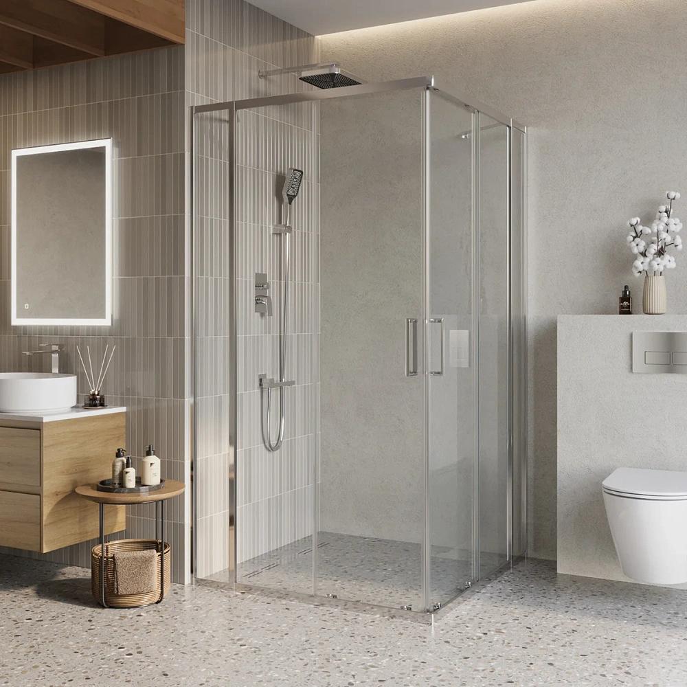 Душевой уголок BelBagno LUCE-A-22-90+30-C-Cr — Изображение 1