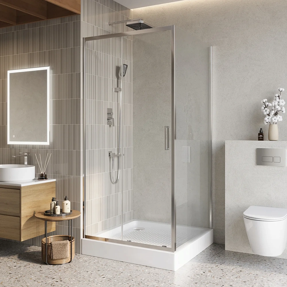 Душевой уголок BelBagno LUCE-A-1-100/100-C-Cr — Изображение 1