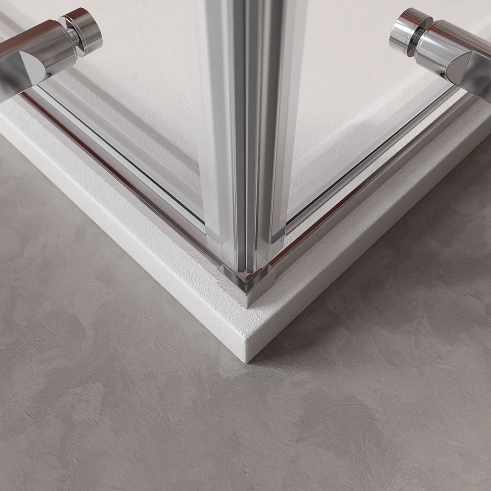 Душевой уголок CEZARES LINER-A-2-90-C-Cr 90x90см стекло прозрачное, профиль хром — Изображение 4