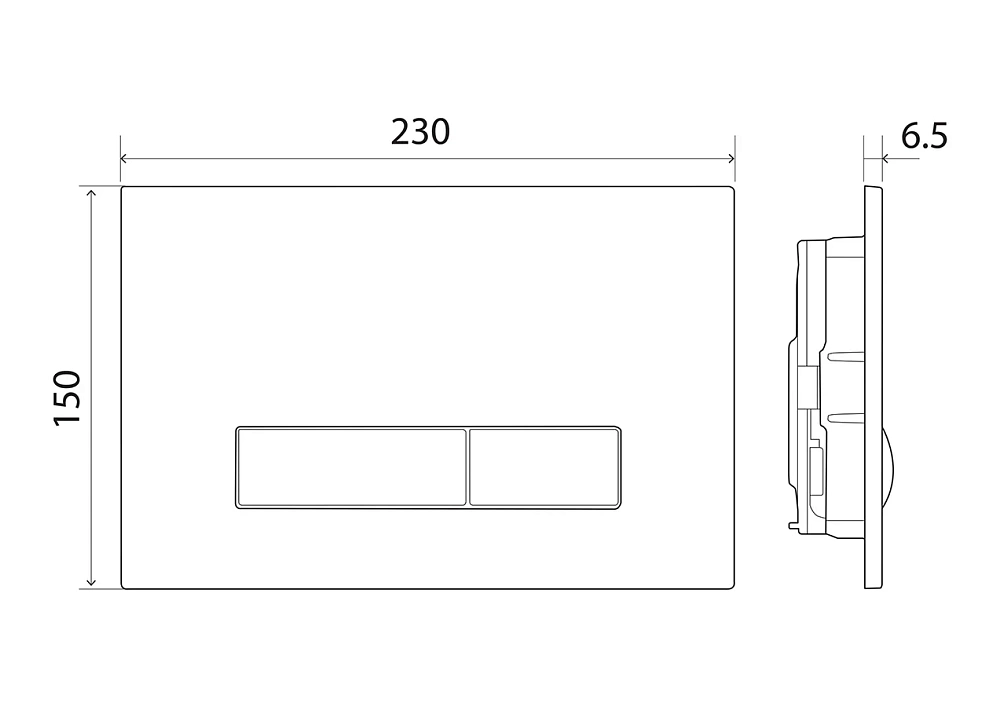 Комплект унитаза BelBagno с сиденьем DUE BB3103CHR/SC инсталляцией BB002-80 и клавишей смыва BB018-GV-BI — Изображение 8