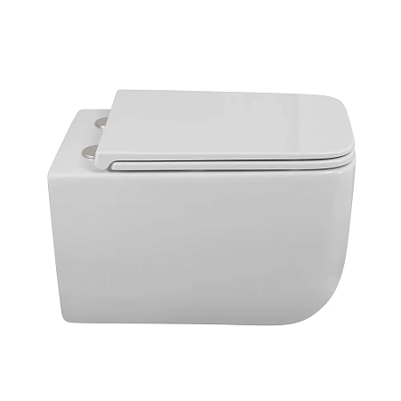 Унитаз подвесной BelBagno LUCE BB076CH-TOR/SC безободковый c сиденьем Унитаз подвесной BelBagno LUCE BB076CH-TOR/SC безободковый c сиденьем