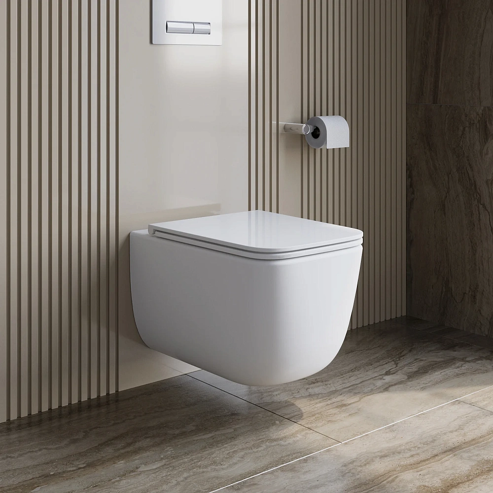 Унитаз подвесной BelBagno LUCE BB076CH-TOR/SC безободковый c сиденьем — Изображение 8
