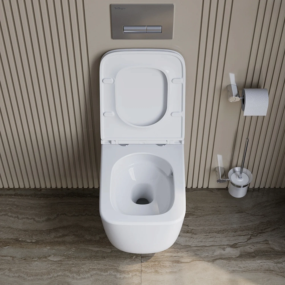 Унитаз подвесной BelBagno LUCE BB076CH-TOR/SC безободковый c сиденьем — Изображение 12