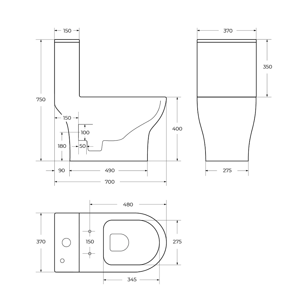 Унитаз напольный BelBagno LOUNGE BB8618CPR-MN/SC с сиденьем — Изображение 10