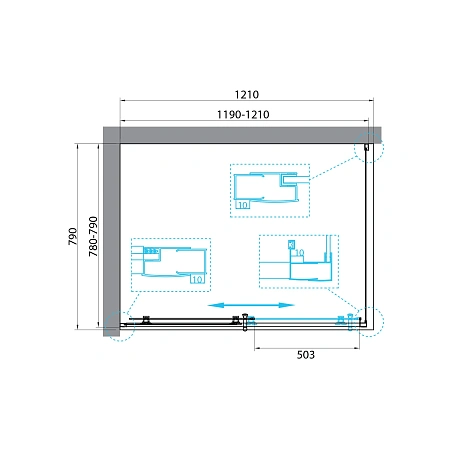 Душевой уголок BelBagno UNO-195-AH-1-120/80-C-NERO 1200x800 мм Душевой уголок BelBagno UNO-195-AH-1-120/80-C-NERO 1200x800 мм