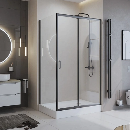 Душевой уголок BelBagno UNO-195-AH-1-120/80-C-NERO 1200x800 мм Душевой уголок BelBagno UNO-195-AH-1-120/80-C-NERO 1200x800 мм