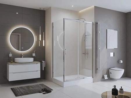 Душевой уголок BelBagno UNO-195-AH-1-100/80-C-Cr 1000x800 мм Душевой уголок BelBagno UNO-195-AH-1-100/80-C-Cr 1000x800 мм