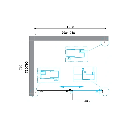 Душевой уголок BelBagno UNO-195-AH-1-100/80-C-Cr 1000x800 мм Душевой уголок BelBagno UNO-195-AH-1-100/80-C-Cr 1000x800 мм
