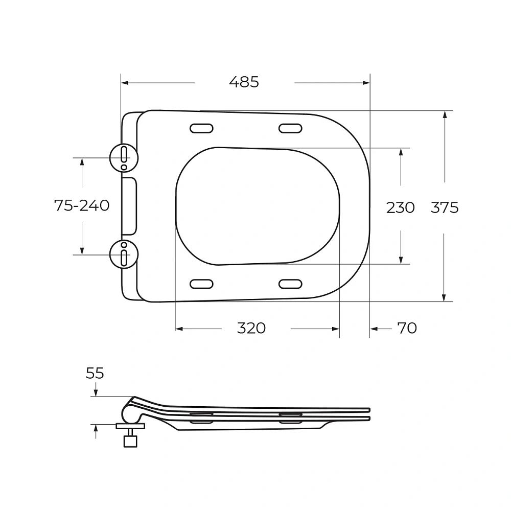 Унитаз подвесной BelBagno SELA черный BB3201CHR-MB/BB3201SC-MB безободковый с сиденьем — Изображение 12