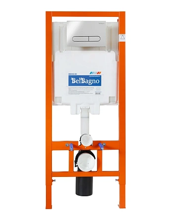 Комплект унитаза BelBagno с сиденьем DUE BB3103CHR/SC инсталляцией BB002-80 и клавишей смыва BB005-PR-CH Комплект унитаза BelBagno с сиденьем DUE BB3103CHR/SC инсталляцией BB002-80 и клавишей смыва BB005-PR-CH