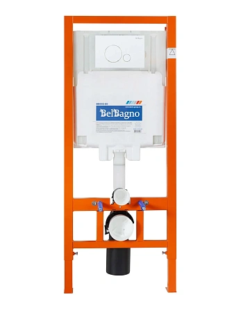 Комплект унитаза BelBagno с сиденьем LOTO BB070CHR/SC инсталляцией BB002-80 и клавишей смыва BB014-SR-BIANCO Комплект унитаза BelBagno с сиденьем LOTO BB070CHR/SC инсталляцией BB002-80 и клавишей смыва BB014-SR-BIANCO