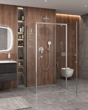 Душевой уголок CEZARES MOLVENO-BA2-100/90-C-Cr-IV 100x90см стекло прозрачное, профиль хром Душевой уголок CEZARES MOLVENO-BA2-100/90-C-Cr-IV 100x90см стекло прозрачное, профиль хром