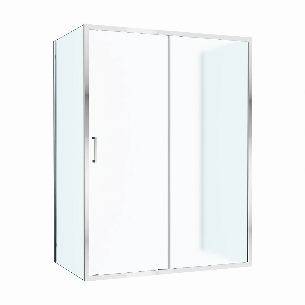 Душевой уголок CEZARES MOLVENO-AH-12-150/90-P-Cr 150x90см стекло рифленое, профиль хром — Изображение 6