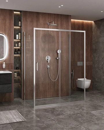 Душевой уголок CEZARES MOLVENO-AH-12-150/90-C-Cr-IV 150x90см стекло прозрачное, профиль хром Душевой уголок CEZARES MOLVENO-AH-12-150/90-C-Cr-IV 150x90см стекло прозрачное, профиль хром