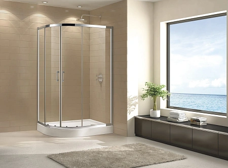 Душевой уголок CEZARES ECO-O-RH-2-120/100-C-Cr 120x100см стекло прозрачное, профиль хром Душевой уголок CEZARES ECO-O-RH-2-120/100-C-Cr 120x100см стекло прозрачное, профиль хром