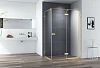 Душевой уголок CEZARES BELLAGIO-AH-1-140/80-C-BORO 140x80см стекло прозрачное, профиль брашированное золото