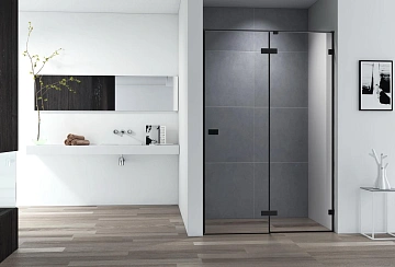 Душевая дверь CEZARES BELLAGIO-B-12-120-C-NERO 120см стекло прозрачное, профиль черный