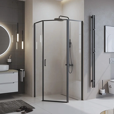 Душевой уголок BelBagno UNO-195-P-1-90-C-NERO 900x900 мм Душевой уголок BelBagno UNO-195-P-1-90-C-NERO 900x900 мм