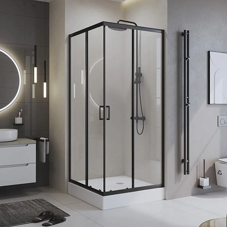Душевой уголок BelBagno UNO-195-A-2-90-C-NERO 900x900 мм Душевой уголок BelBagno UNO-195-A-2-90-C-NERO 900x900 мм