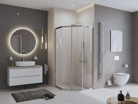 Душевой уголок BelBagno UNO-195-P-2-100-C-Cr 1000x1000 мм Душевой уголок BelBagno UNO-195-P-2-100-C-Cr 1000x1000 мм