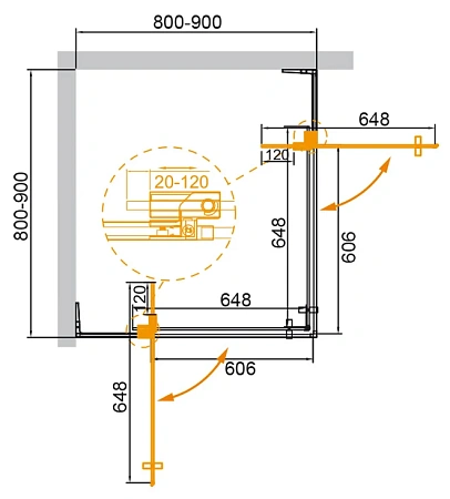 Душевой уголок CEZARES SLIDER-A-2-80/90-GRIGIO-NERO 80-90x80-90см стекло тонированное (графит), профиль черный Душевой уголок CEZARES SLIDER-A-2-80/90-GRIGIO-NERO 80-90x80-90см стекло тонированное (графит), профиль черный
