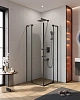 Душевой уголок CEZARES SLIDER-A-2-80/90-C-NERO 80-90x80-90см стекло прозрачное, профиль черный