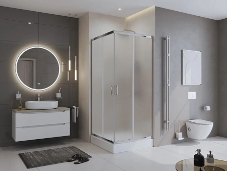 Душевой уголок BelBagno UNO-195-A-2-80-P-Cr 800x800 мм Душевой уголок BelBagno UNO-195-A-2-80-P-Cr 800x800 мм